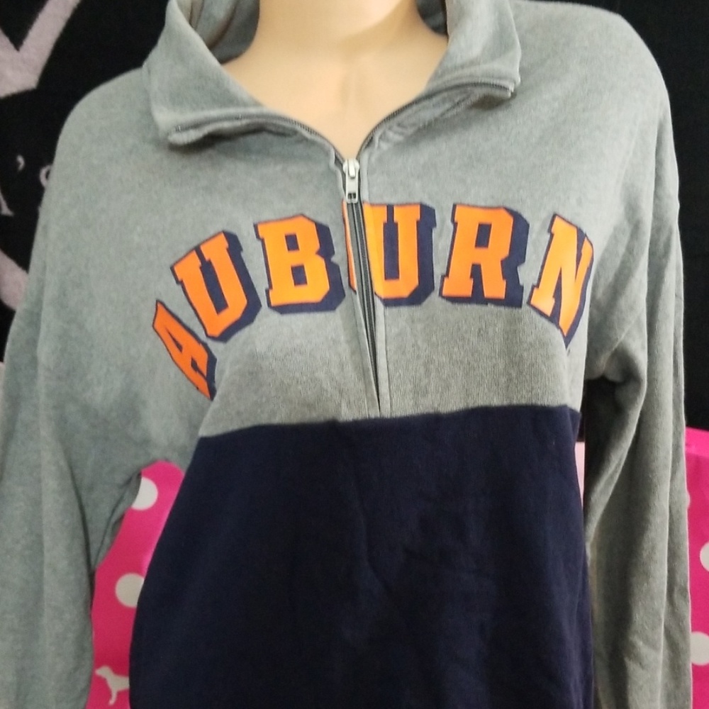 NWT! PINK VS AUBURN UNIVERSITY TIGERS 1/2 ZIP - Picture 2 of 7